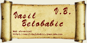 Vasil Belobabić vizit kartica